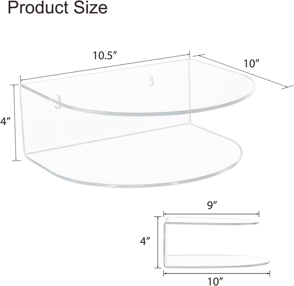 Clear Set of 2 Acrylic Floating Nightstands