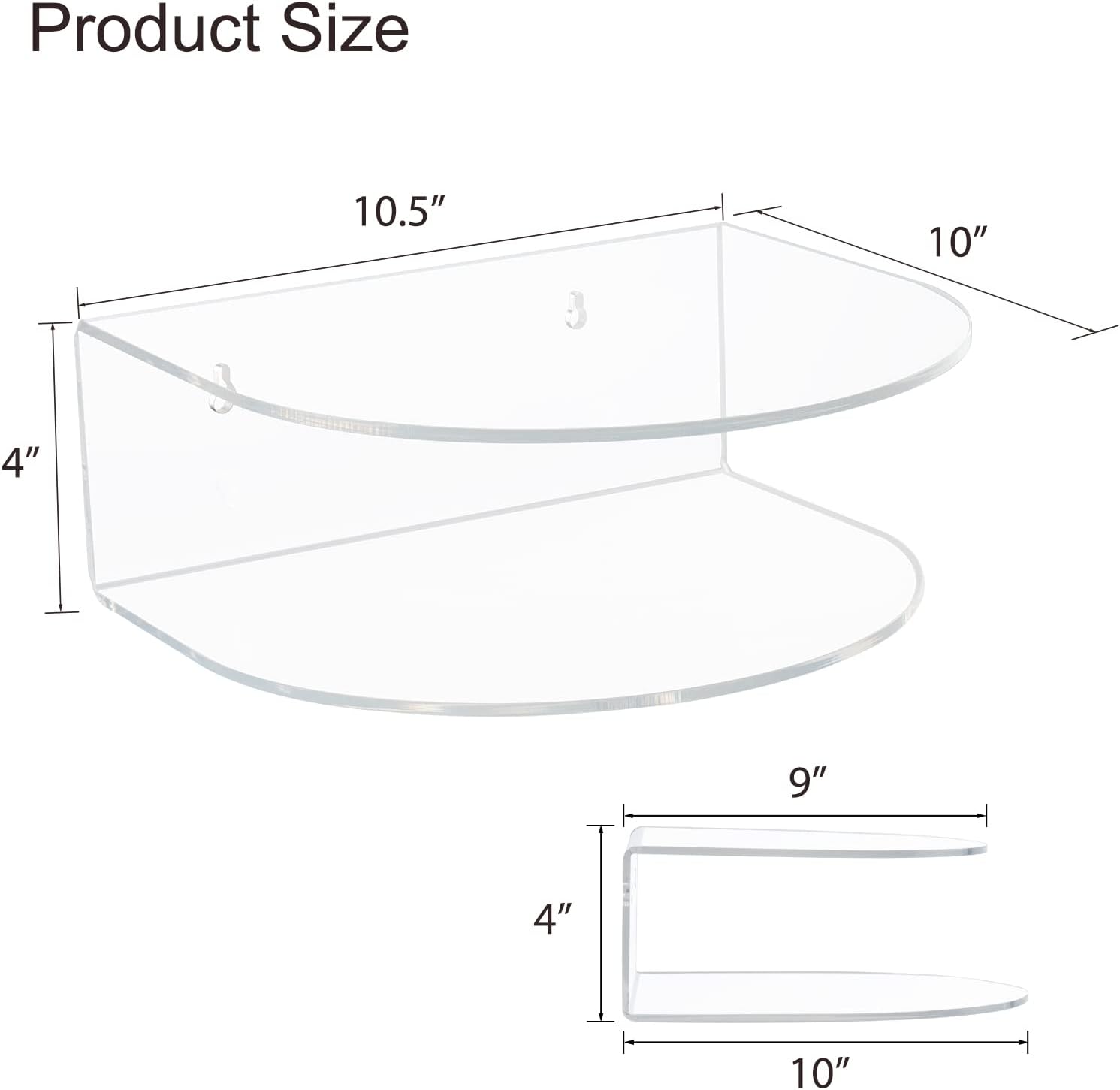 Clear Set of 2 Acrylic Floating Nightstands