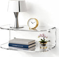 Clear Wall Mounted Acrylic Floating Nightstand