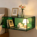 Green Clear Acrylic Floating Nightstand
