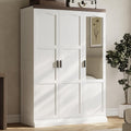 White Wardrobe Mirror Rods Shelves