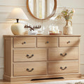 Natural Farmhouse 7 Drawer Wooden Dresser