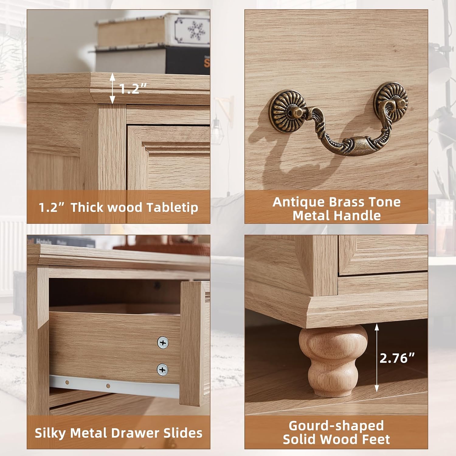 Natural Farmhouse 7 Drawer Wide Dresser