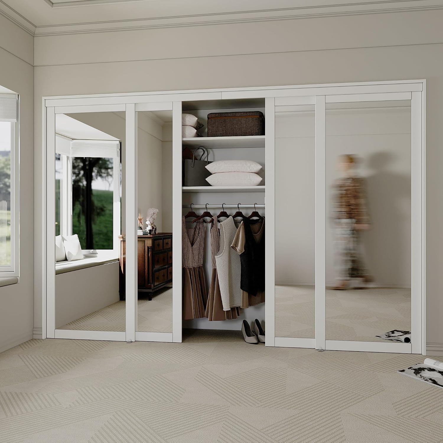 Mirrored Sliding Closet Doors Hardware Kit