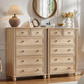 Natural Farmhouse 6 Drawer Dresser Set