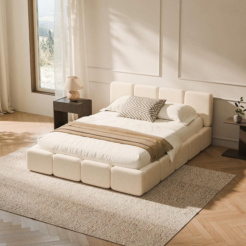 Cloud Upholstered Low Platform Bed