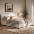 White Linen Cloud Platform Pillow Bed